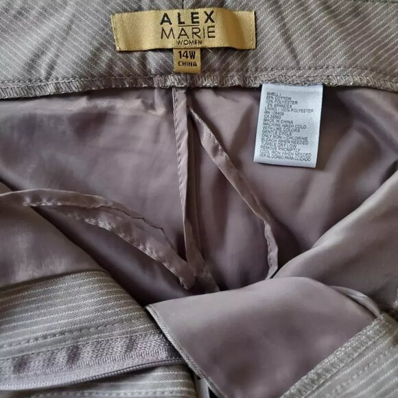 ALEX MARIE WOMEN PANTS 14W LINED COTTON BLEND STRAIGHT LEG NEW - Picture 5 of 9